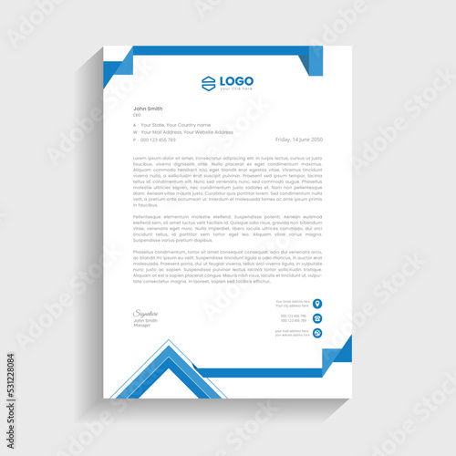 unique concept brand identity letterhead template