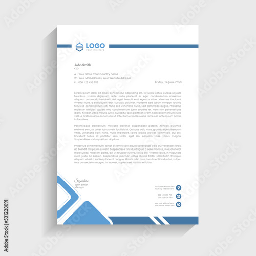 Brand identity letterhead template