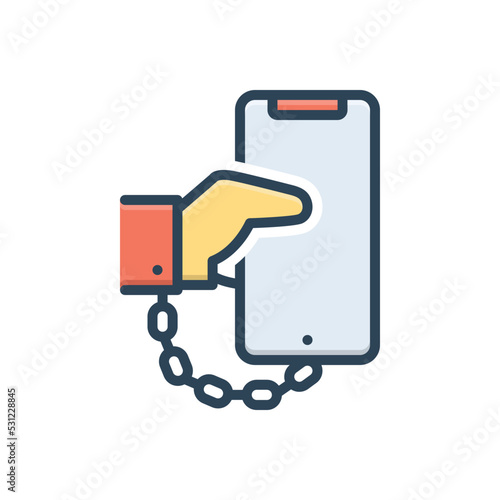 Color illustration icon for dependent
