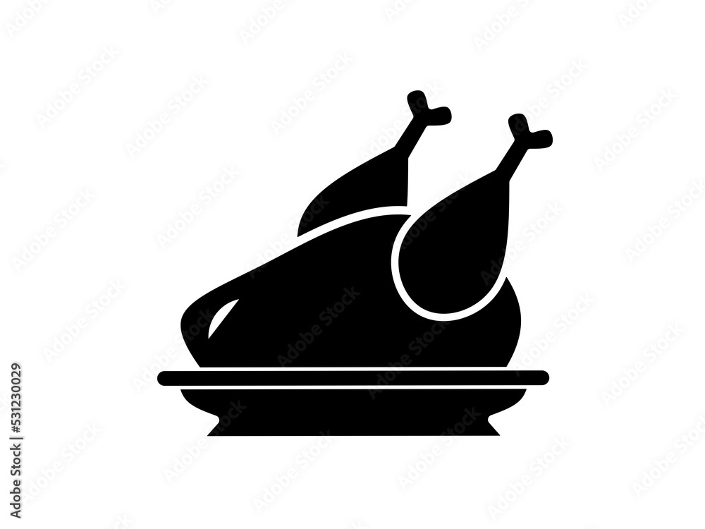 grilled chicken icon vector with simple design grilled chicken icon vector with simple design