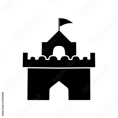 castle icon with simple design