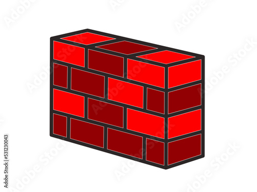 firewall icon with trendy design