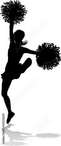 Silhouette Cheerleader photo