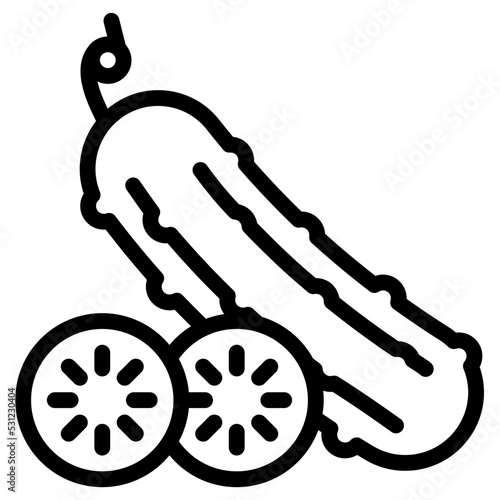 cucumber line icon