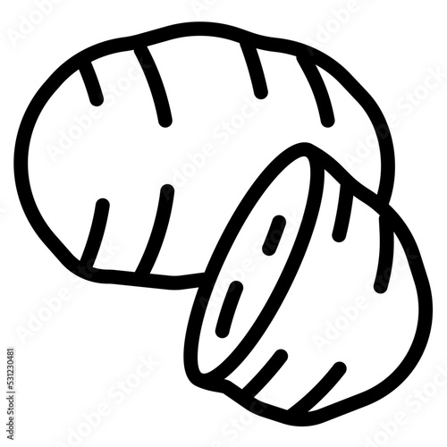 potato line icon