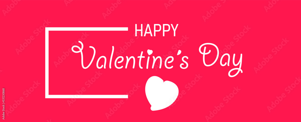 Naklejka premium valentine's day text on pink background.use for greeting card and banner. Valentine's day idea concept.