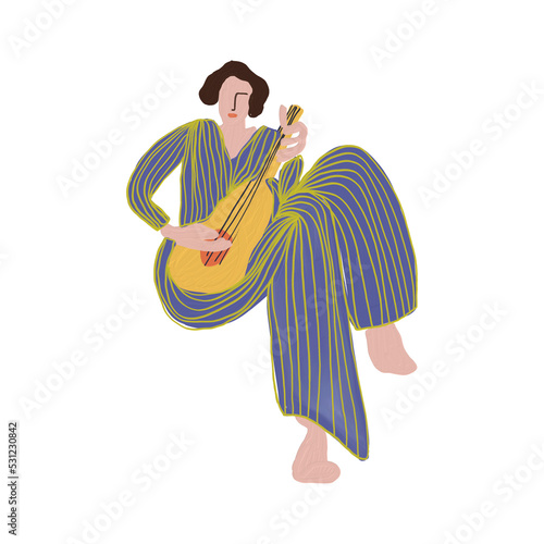 Foto Figure Woman Isolated Image Poster Abstract Woman Matisse Style Post-Impressioni
