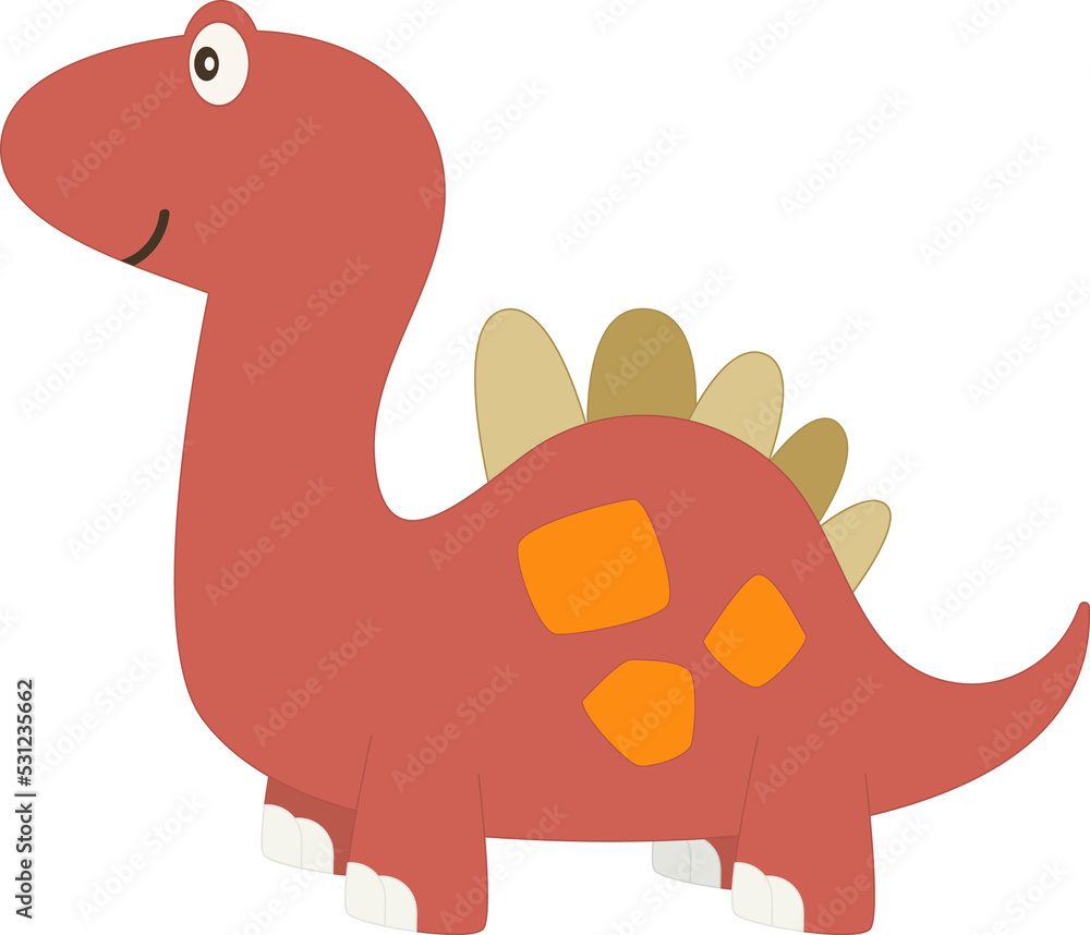 Jurassic Dinosaur Cartoon Character. Kids Illustration Isolated on Transparent Background Jurassic Dinosaur Cartoon Character. Kids Illustration Isolated on Transparent Background