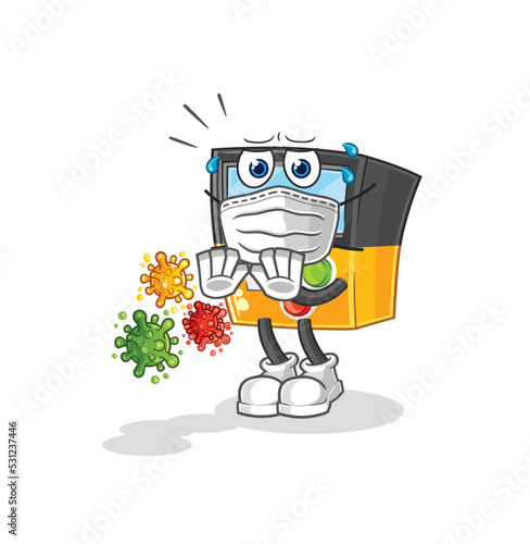 gameboy refuse viruses cartoon. cartoon mascot vector