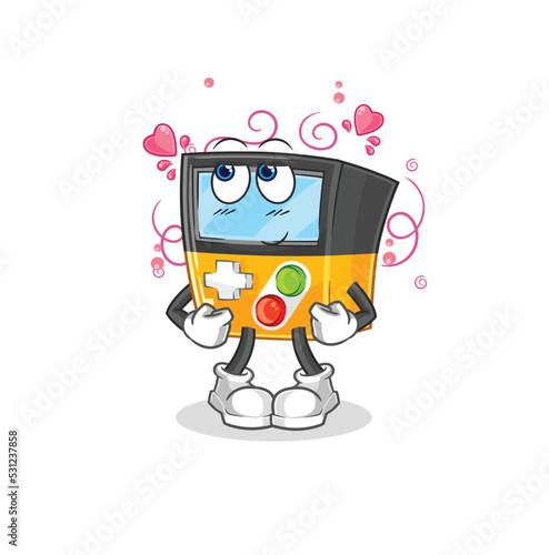 gameboy shy vector. cartoon character