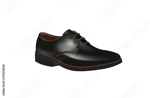 Black man elegant shoe. vector illustration