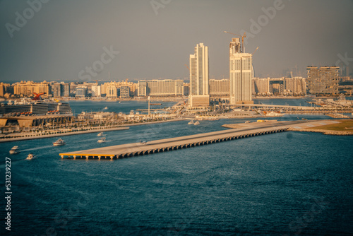 Photography Bluewaters island and Ain Dubai ferris wheel on in Dubai, UAB
