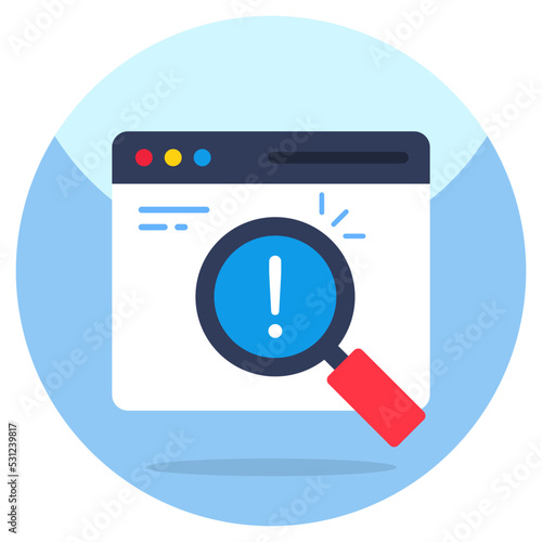 Perfect design icon of search error 