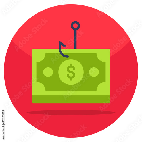 Modern design icon of financial phishing 