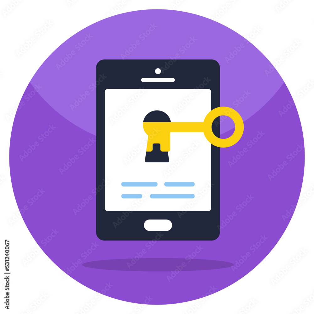 Editable design icon of mobile access Editable design icon of mobile access