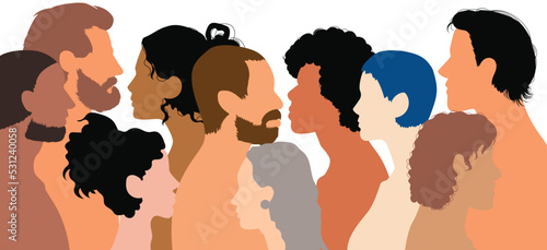 фотографія Multi-ethnic people with diversity and racial equality