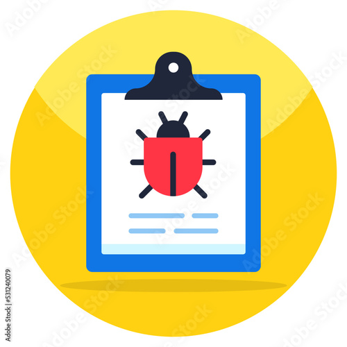 Unique design icon of infected report 