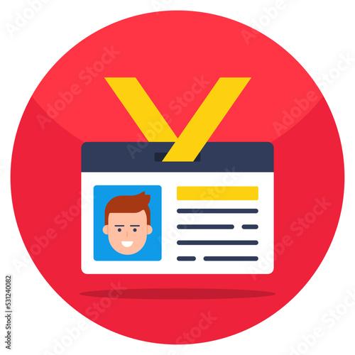 Modern design icon of id card 