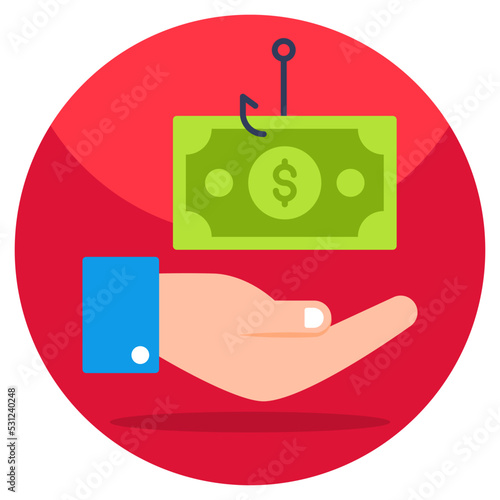 Modern design icon of financial phishing 