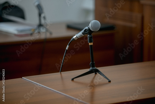 Cuadro en lienzo microphone in the courtroom of the Russian court