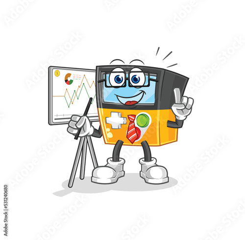 gameboy marketing character. cartoon mascot vector