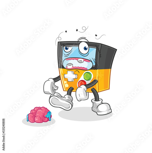 gameboy zombie character.mascot vector