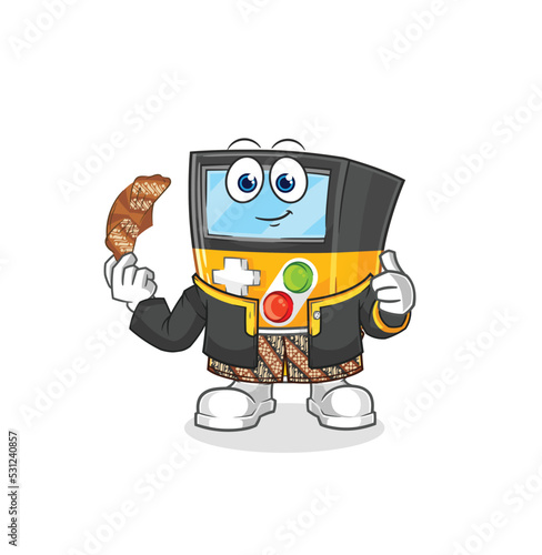 gameboy Javanese character. cartoon mascot vector