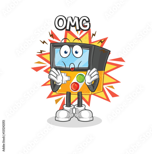gameboy Oh my God vector. cartoon character