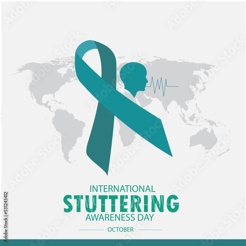 Vector illustration of International Stuttering Awareness Day. Simple and elegant design photo