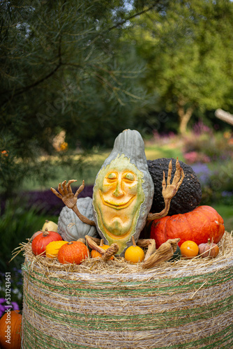 funny carved Halloween pumpkins