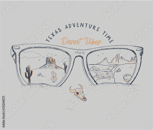 american desert adventure design with typography