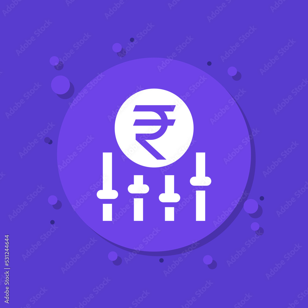 dynamic pricing icon with rupee dynamic pricing icon with rupee