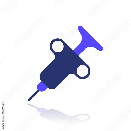 biopsy tool icon, flat vector