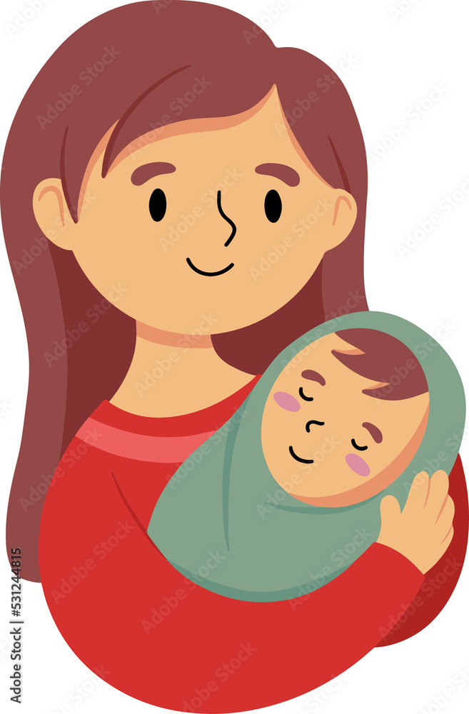 Mother day illustration. Mother holding baby
Mother day illustration. Mother holding baby