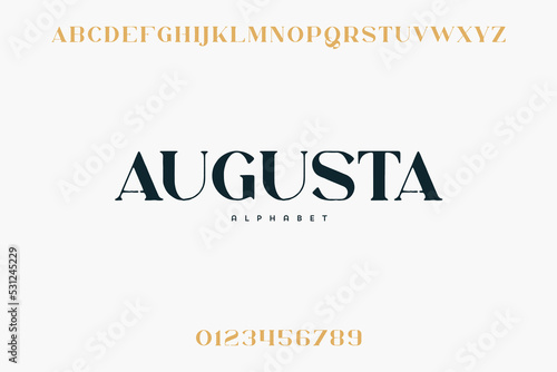 Abstract Fashion font alphabet. Minimal modern urban fonts for logo, brand etc. Typography typeface uppercase lowercase and number. vector illustration