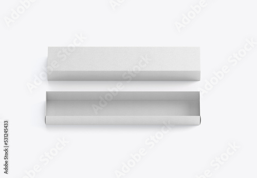 Wallpaper Mural Flat Box Mockup. Isometric view. 3D render Torontodigital.ca