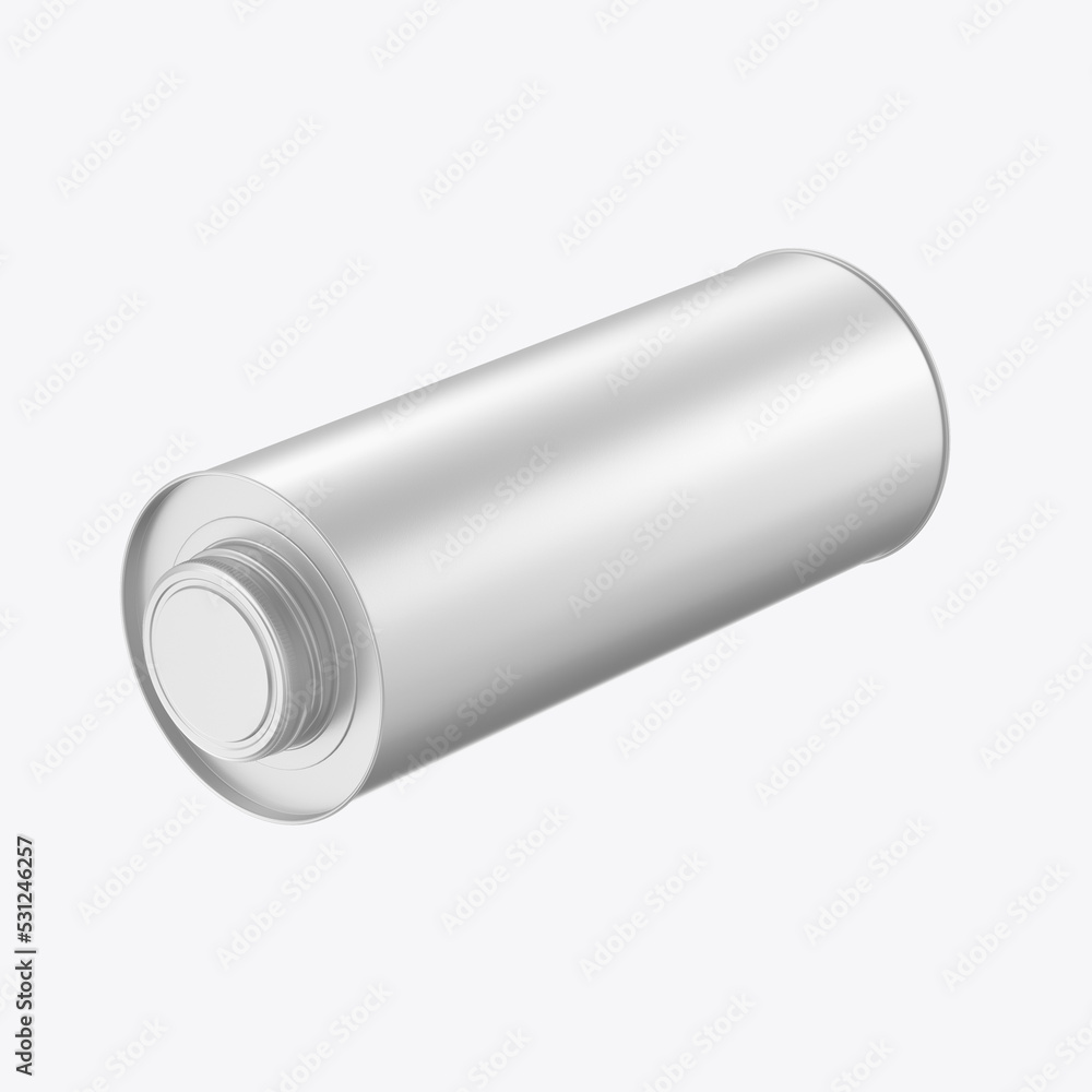 Colored Tall Tin Mockup . 3D render Colored Tall Tin Mockup . 3D render