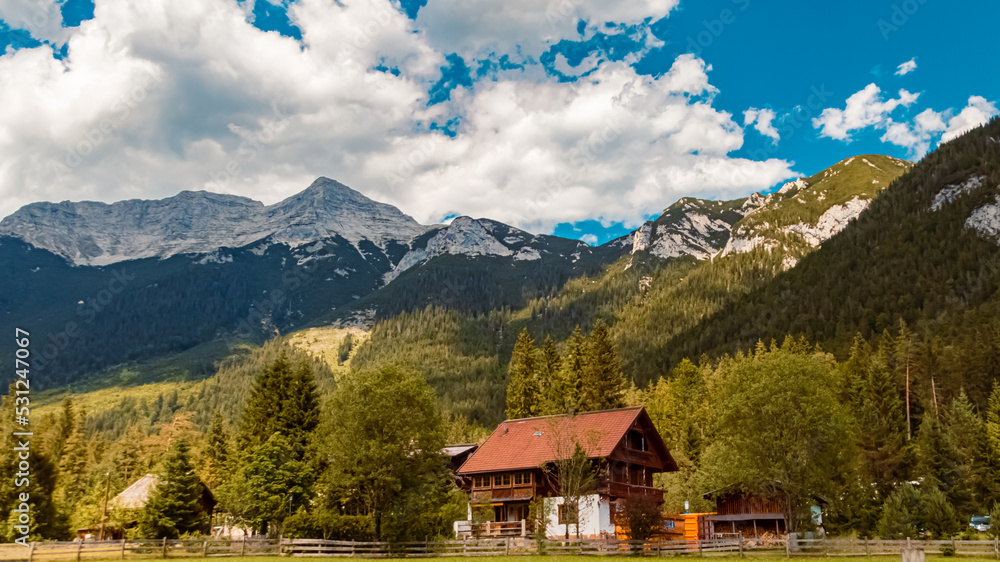 Beautiful alpine summer view near Achenkirch, Achensee, Tyrol, Austria Beautiful alpine summer view near Achenkirch, Achensee, Tyrol, Austria