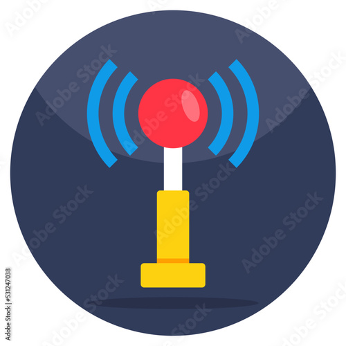 Editable design icon of hotspot tower 