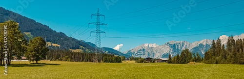 Beautiful alpine summer view near Saalfelden am Steinernen Meer, Salzburg, Austria