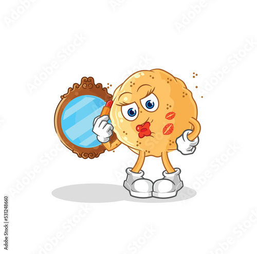 sand ball make up mascot. cartoon vector