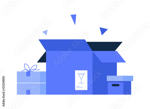 box,packages,Contactless delivery. Delivery service, courier service, goods shipping