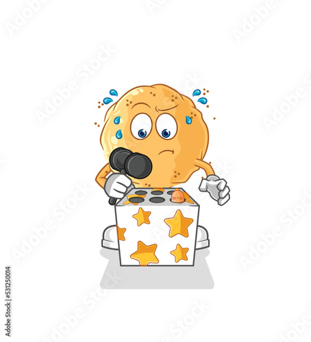 sand ball play whack a mole mascot. cartoon vector