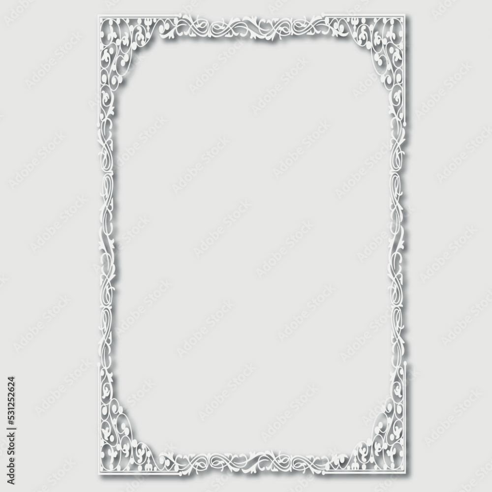 Frame, in the style of an ornament, Vector illustration eps 10, Art. Frame, in the style of an ornament, Vector illustration eps 10, Art.