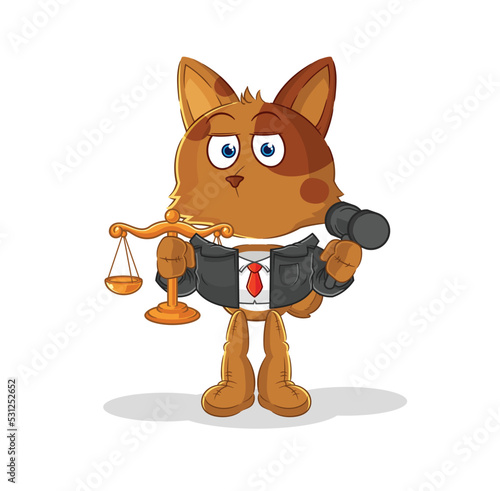 dog lawyer cartoon. cartoon mascot vector