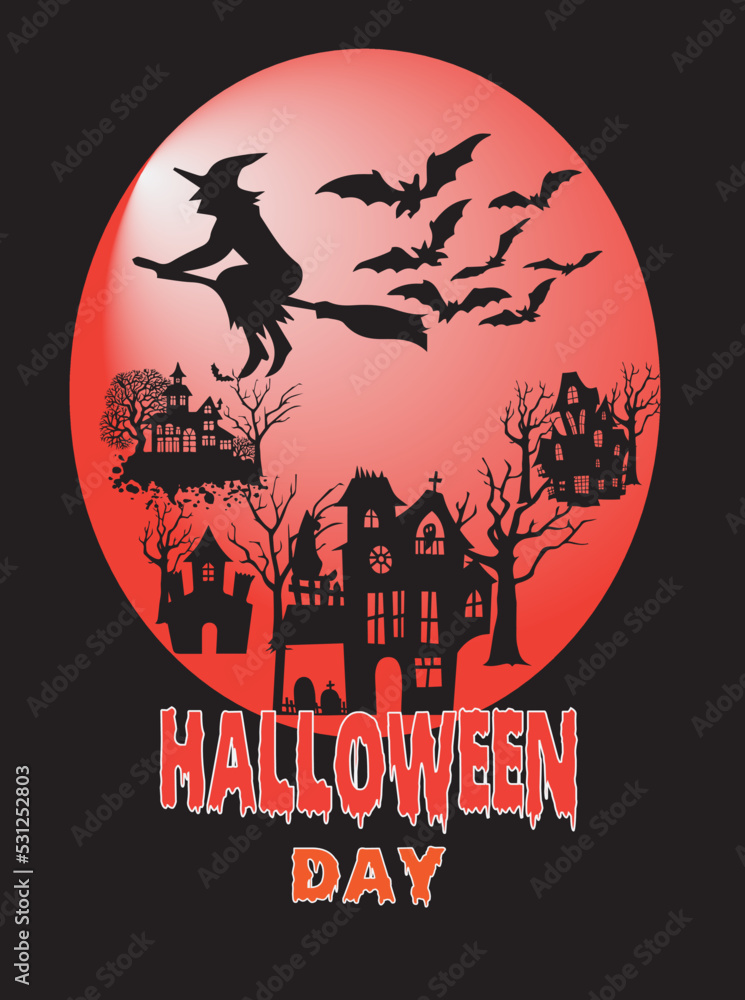 This is Halloween Design, Color changeable and printable