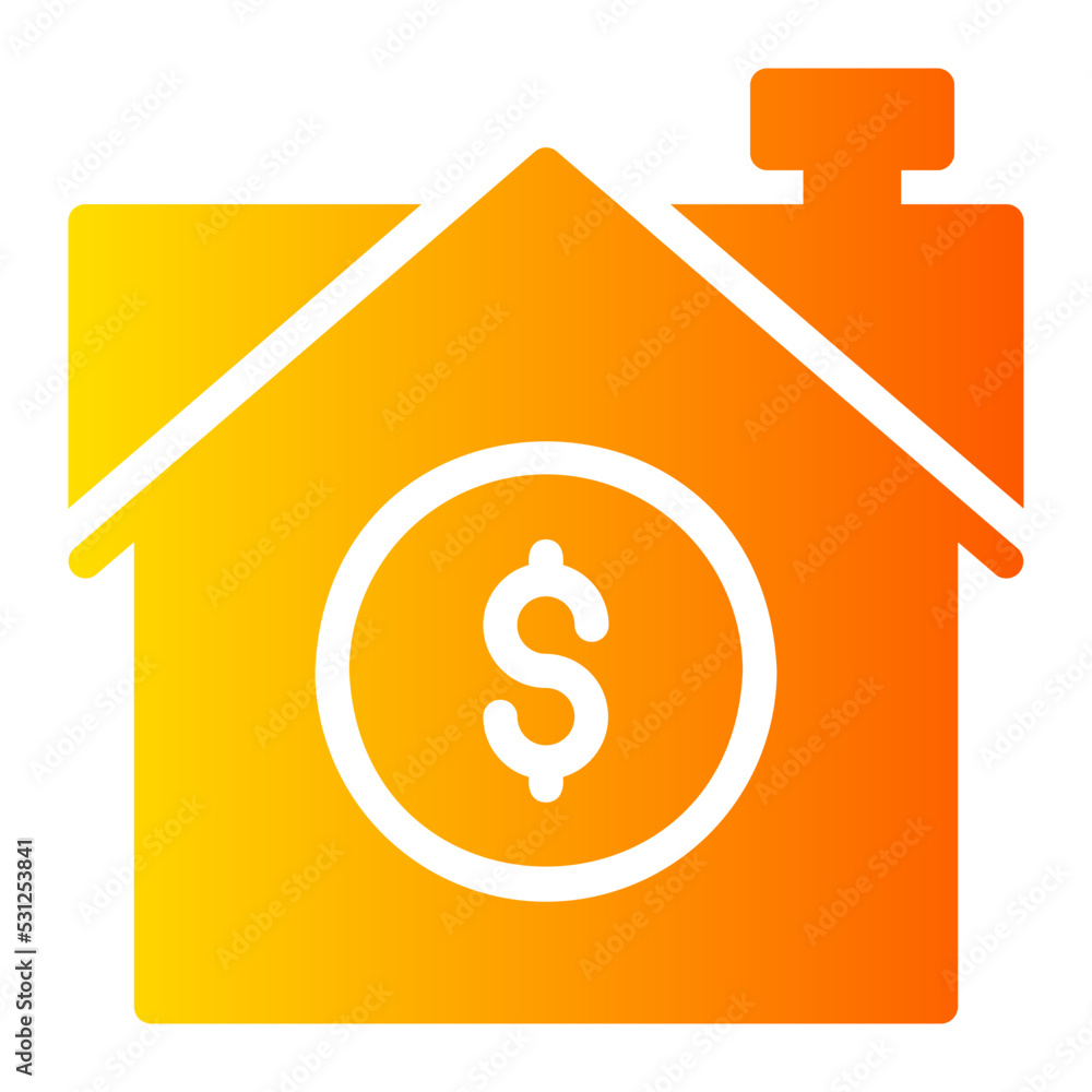 house gradient icon