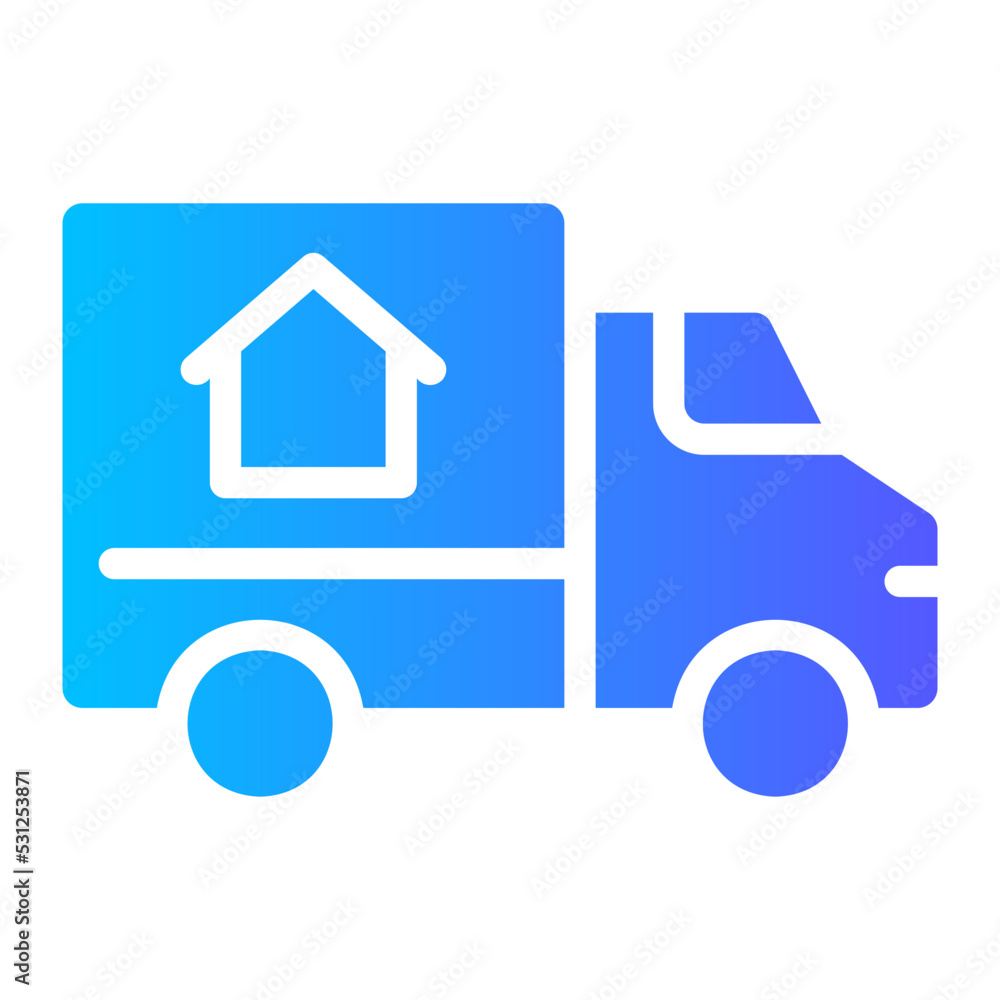 moving truck gradient icon moving truck gradient icon