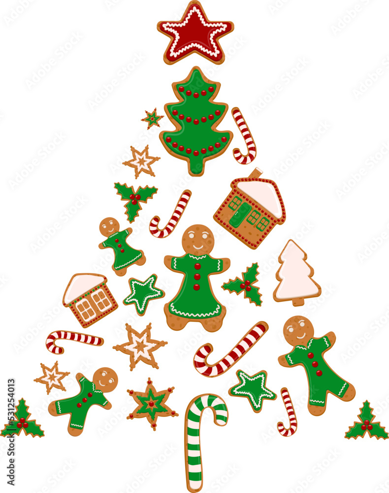 Christmas gingerbread tree Christmas gingerbread tree