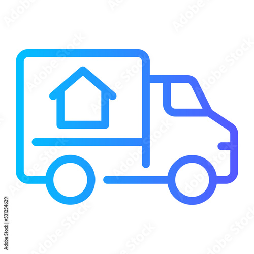 moving truck gradient icon © Nur Achmadi Yusuf